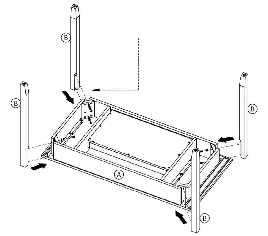 Cypress Hills AXCRGREY08 Greystone Desk- assembly2