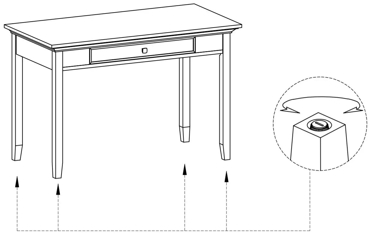 Cypress Hills AXCRGREY08 Greystone Desk- assembly4