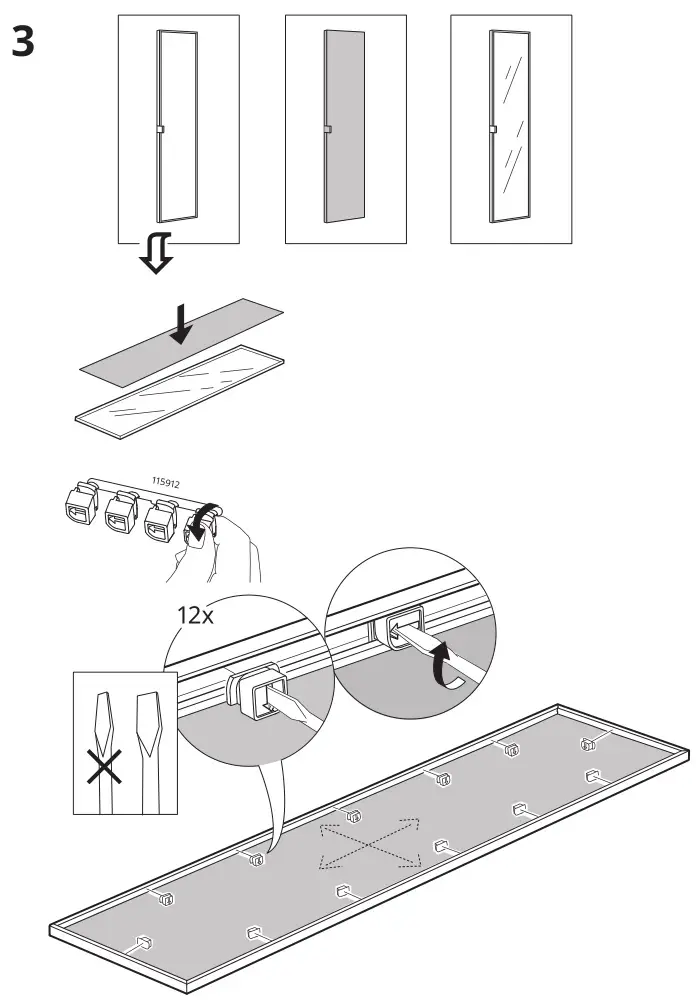 IKEA MORLIDEN Glass Door - Installation 3