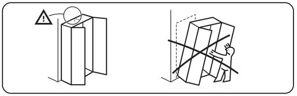 IKEA MORLIDEN Glass Door - WARNING-furniture falling down