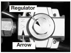 CRAFTSMAN 919.725500 Permanently Lubricated 2-Stage Twin V Portable Air Compressor User Manual - Arrow indicates flow of air