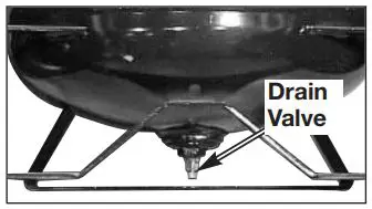 CRAFTSMAN 919.725500 Permanently Lubricated 2-Stage Twin V Portable Air Compressor User Manual - Drain Valve