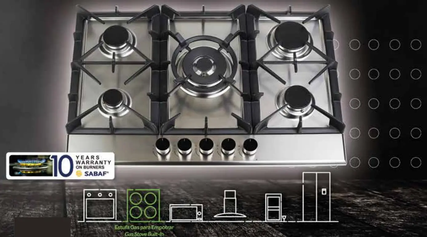 DRIJA Milan 76 GAS Built In Stove fig 14
