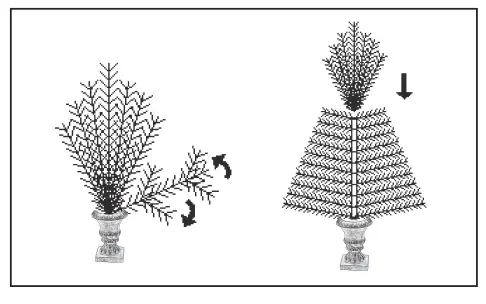 Glitzhome 2030800008 2PK 5 ft Pre Lit Pine Artificial Christmas Porch Tree-fig3