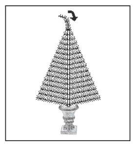 Glitzhome 2030800008 2PK 5 ft Pre Lit Pine Artificial Christmas Porch Tree-fig4