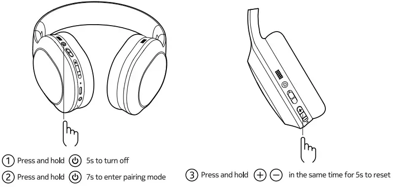 NOKIA E1200 ANC Essential Wireless Headphones - Reset