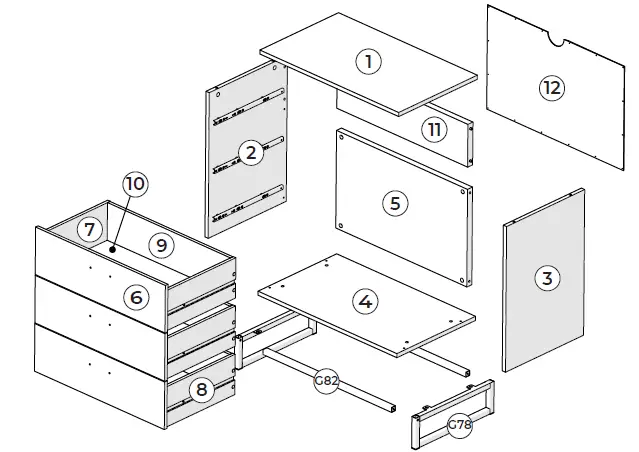 ASHLEY 10028205 Three Drawer Chest 3