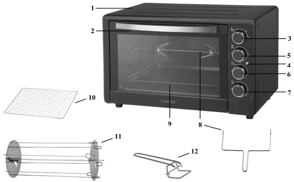 marta MT 4268 Electric Oven - Overview