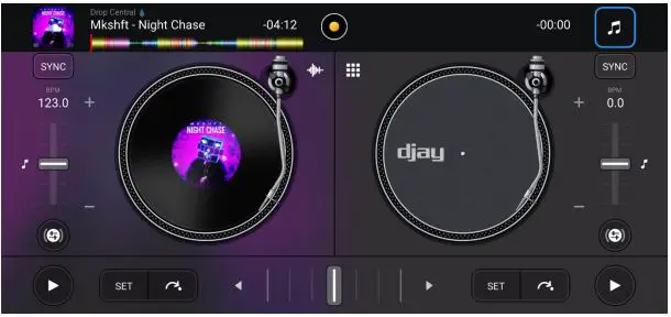 Hercules djay Affordable DJ Controller for Android interface 1