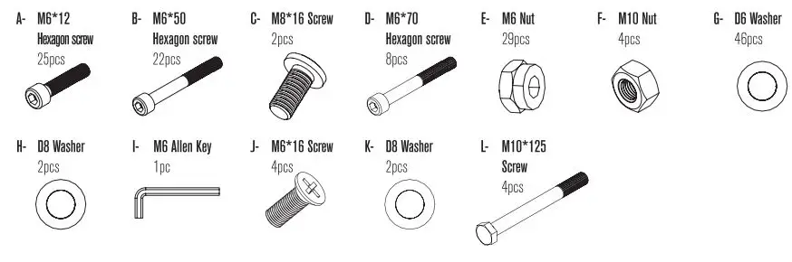 TAGWOOD BBQ BBQ02SI Wood Fire and Charcoal Grill User Manual - Accessory kit