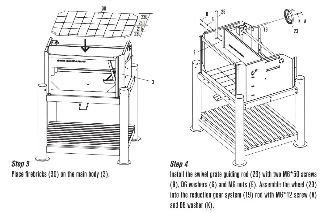 TAGWOOD BBQ BBQ02SI Wood Fire and Charcoal Grill User Manual - Assembly