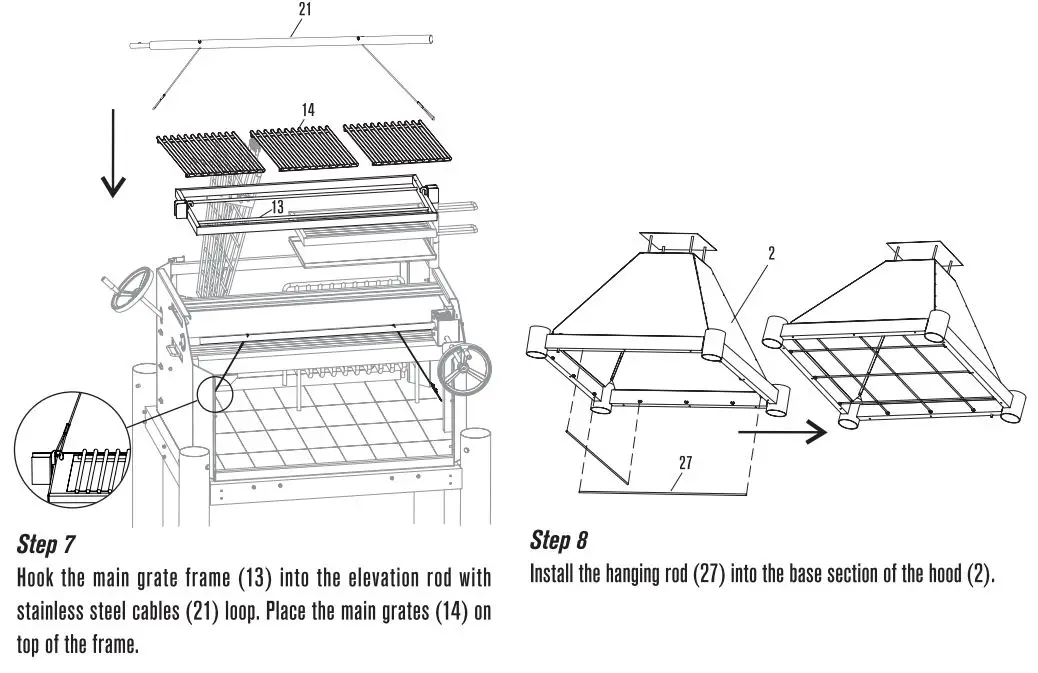 TAGWOOD BBQ BBQ02SI Wood Fire and Charcoal Grill User Manual - Assembly