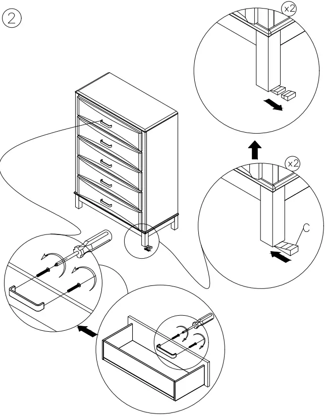 ASHLEY B476-46 Caitbrook Five Drawer ChestFIG3