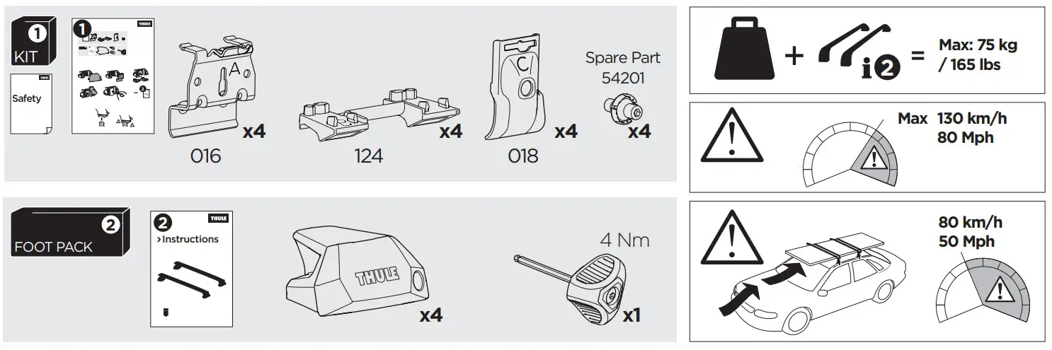THULE 186156 Custom Fit Kit - fig 1
