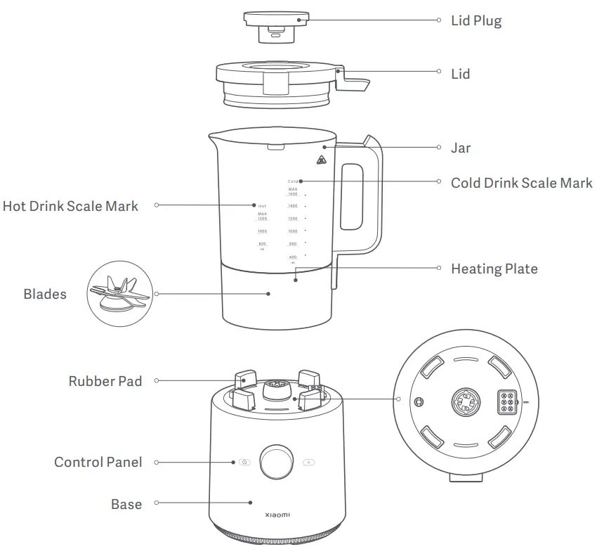 xiaomi MPBJ001ACM-1A Smart Blender fig 1