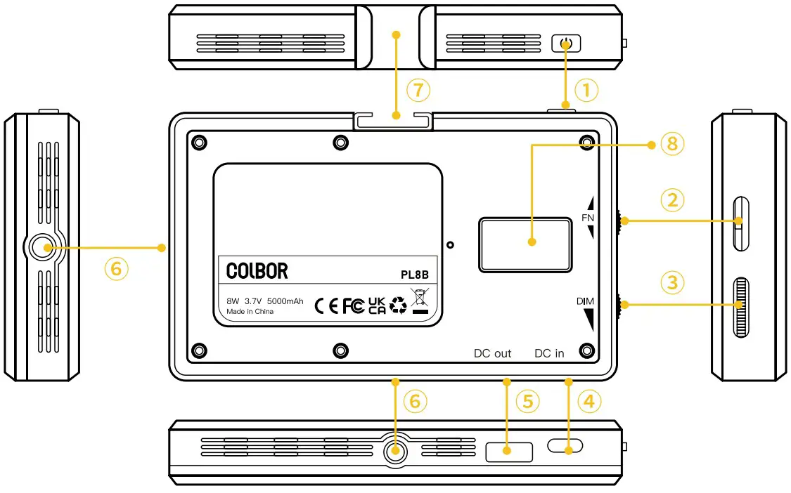 COLBOR PL8B Bi Color LED Light - Operation Instructions