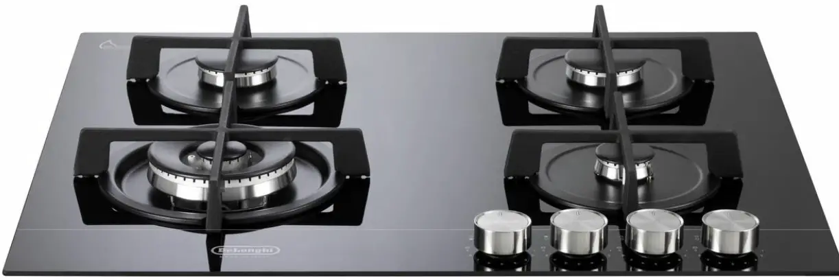 De Longhi NSL460NCM 60cm 4 Burner Life Gas On Glass Cooktop