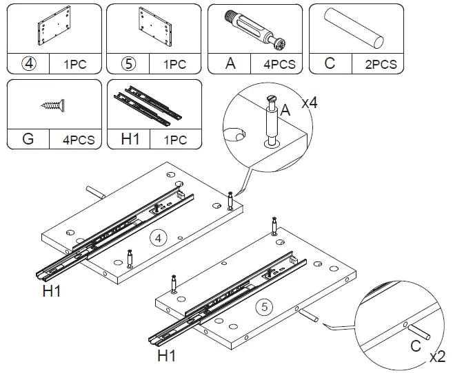 Reshable-MR11G0167-Makeup-Vanity-Table-Set-with-Top-Mirror-Stool-08