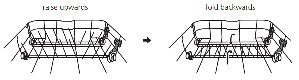 kleenmaid DW6032 Semi Integrated Dishwasher - Folding back