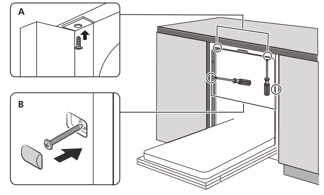 kleenmaid DW6032 Semi Integrated Dishwasher - granite work