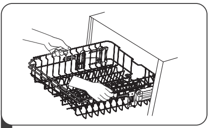 kleenmaid DW6032 Semi Integrated Dishwasher - lift rack