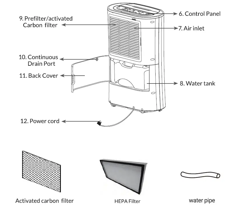 MORRIS MDE-20210HI Dehumidifier 20l 4