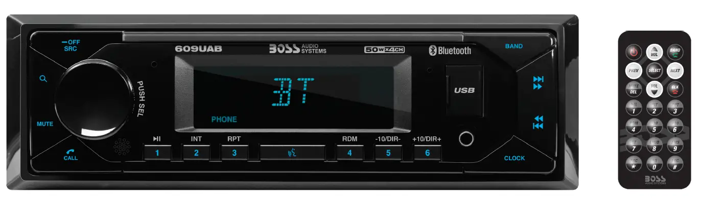 BOSS 609UAB MP3 Compatible Digital Media AM FM Receiver