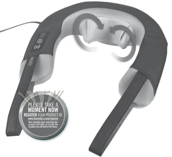 Homedics NMS-377HJ Pro Therapy Elite Shiatsu and Vibration Neck Massager with Soothing Heat Instruction