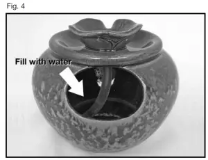 Homedics WF-MN-MOON enviraScape Mini Moon River Illuminated Tabletop Relaxation Fountain Instruction Manual and Warranty Information