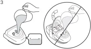 Filling the water chamber