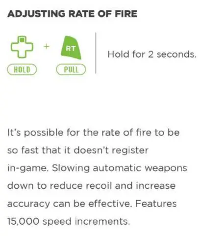 evil CONTROLLERS X1IBUCXMM Master Mod V3 Wireless Controller for Xbox One Instruction Manual - Adjusting Rate of Fire