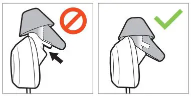 Plantronics Voyager 6200 UC Headset User Guide - Ensure that you can't see the tab and the eartip is locked in place