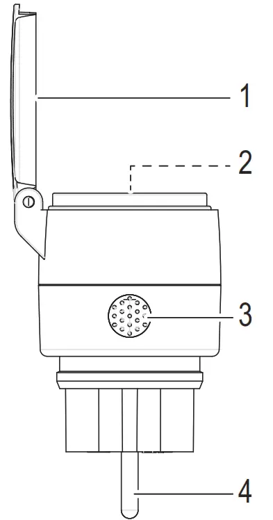Sygonix Outdoor WiFi Socket 2181463 - Operating elements