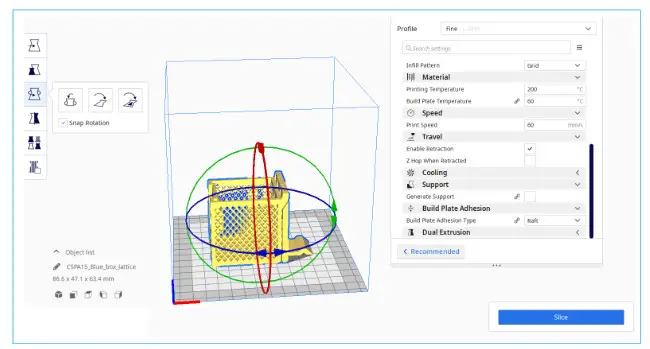 CUBICON PRIME 3D Printer with Auto Nozzle Leveling Direct Extruder- Rotate