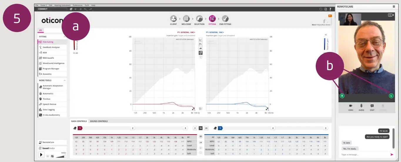 OTICON RemoteCare App-Connection Bar