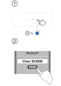 cleer 8032 Portable Bluetooth Speaker-- Bluetooth pairing