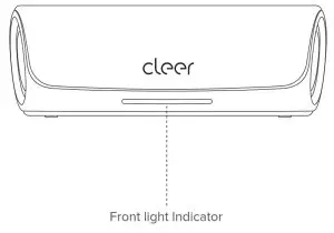 cleer 8032 Portable Bluetooth Speaker-- Front