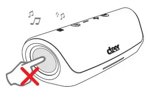 cleer 8032 Portable Bluetooth Speaker-- WarningsS