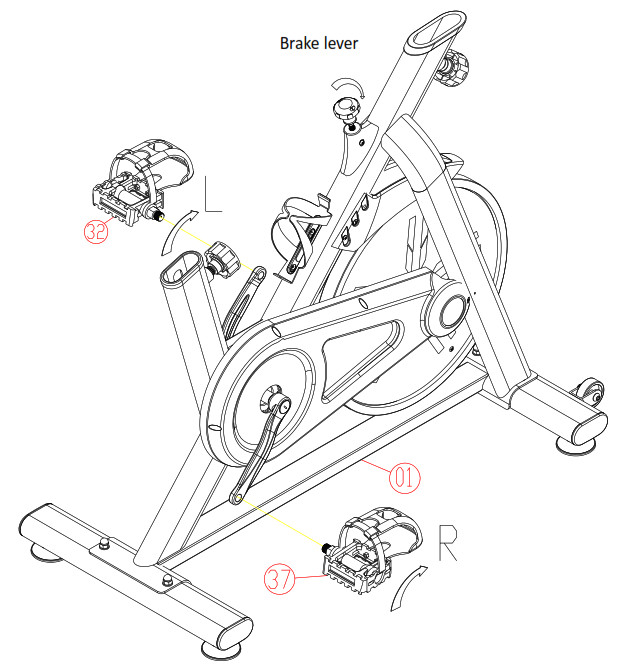 VIGBODY HL-M01 Indoor Cycling Bike Stationary Exercise Bike - Assembly Instructions 2