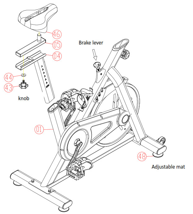 VIGBODY HL-M01 Indoor Cycling Bike Stationary Exercise Bike - Assembly Instructions 3