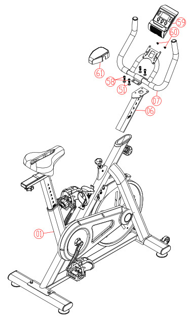 VIGBODY HL-M01 Indoor Cycling Bike Stationary Exercise Bike - Assembly Instructions 5