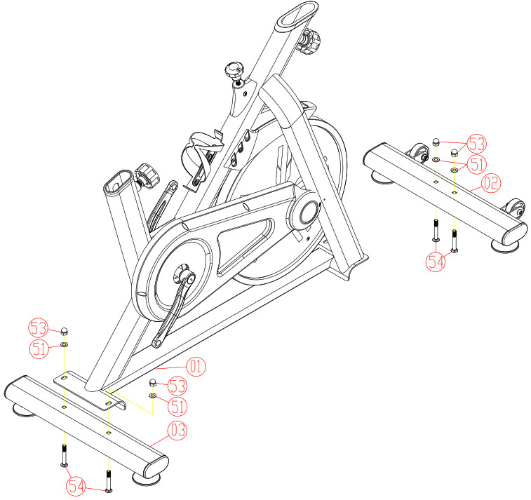 VIGBODY HL-M01 Indoor Cycling Bike Stationary Exercise Bike - Assembly Instructions