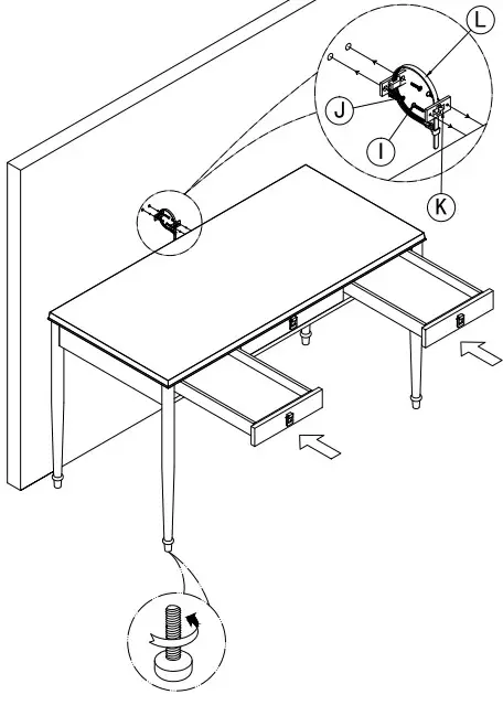 williams Lacourte No Hutch Desk - Assembly 3