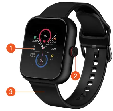 MIXX S1 Zinc Durable Metal Casing Smartwatch with Full Touch Colour Screen 2