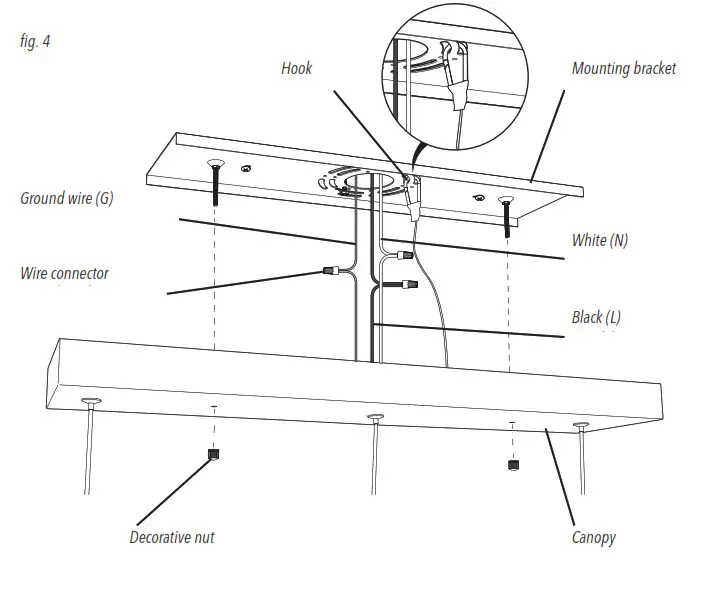 artika PDT-3CC Crystal Cube 3 Light LED Pendant- STEP-BY-STEP 2