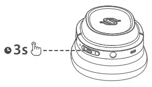 EDIFIER EDF160 Wireless Over Ear Headphones - power on and off