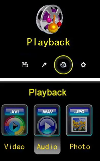 DPWESTEK Mini Portable MPEG-4 DVR - Mode Selection