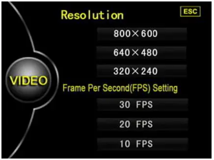 DPWESTEK Mini Portable MPEG-4 DVR - Resolution