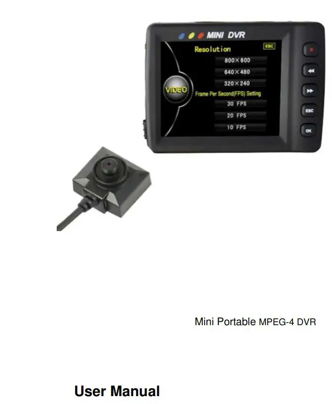 DPWESTEK Mini Portable MPEG-4 DVR