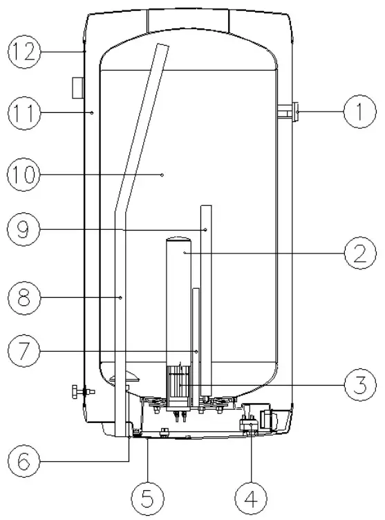 DRAZICE OKCE 80 Electric Water Heater - Figure 1